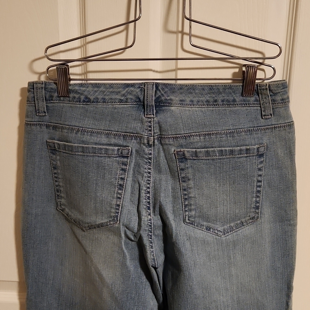 Style & Co High Cuffed Denim Capris With Studded Cuff - Picture 6 of 6